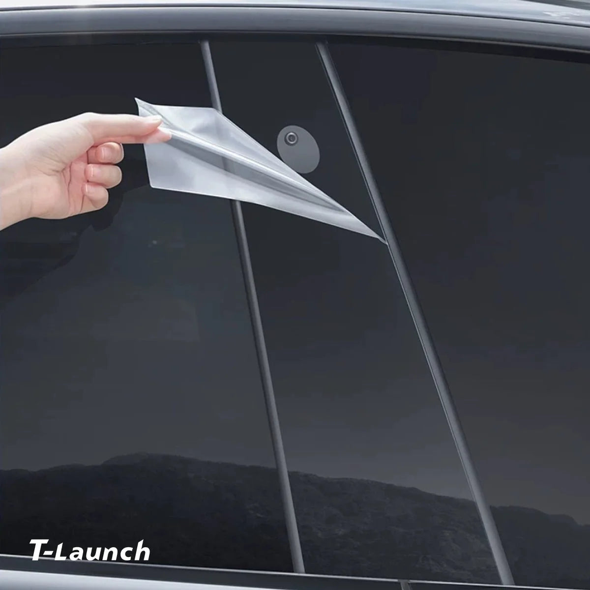TPU B-Pillar Anti‑Scratch Protective Film for Tesla Model 3/Y 2017+