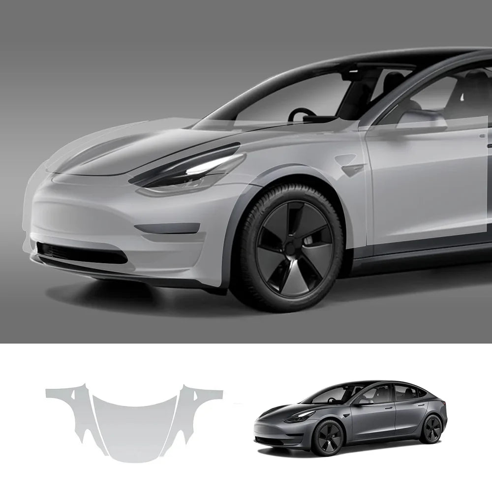 Glossy TPU Invisible Full Car Paint Protection Film (PPF) for Tesla Model 3 (2020-2023)