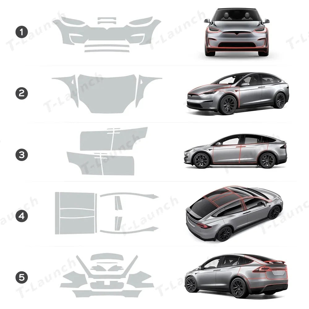 Matte TPU Full Car Paint Protection Film (PPF) for Tesla Model X (2022-2024)
