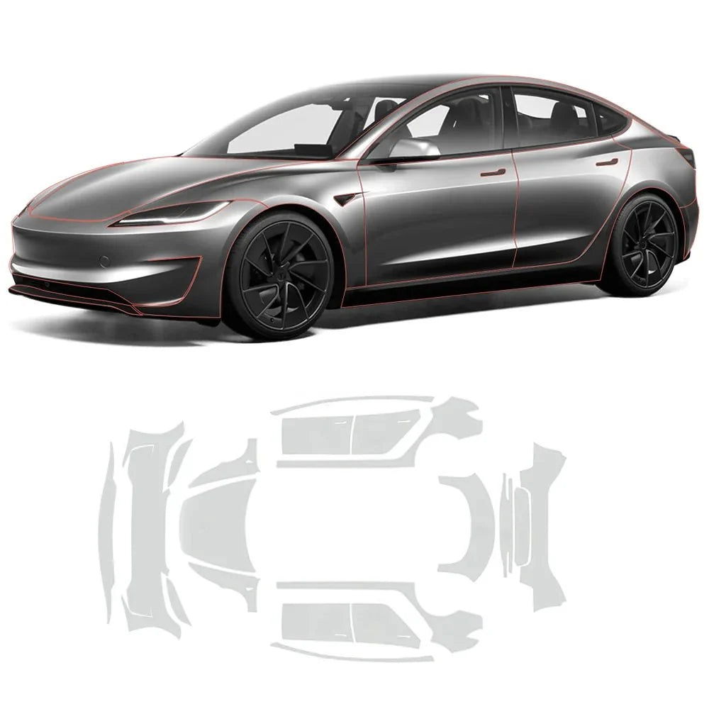 Matte TPU Full Car Paint Protection Film (PPF) for Tesla Model 3 Highland Performance 2024+
