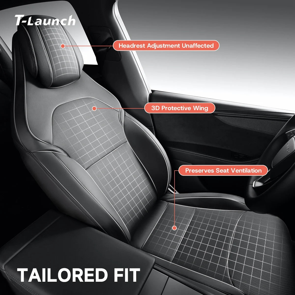 All-Inclusive Seat Cover for New Tesla Model Y L Premium 6-Seater 2026+