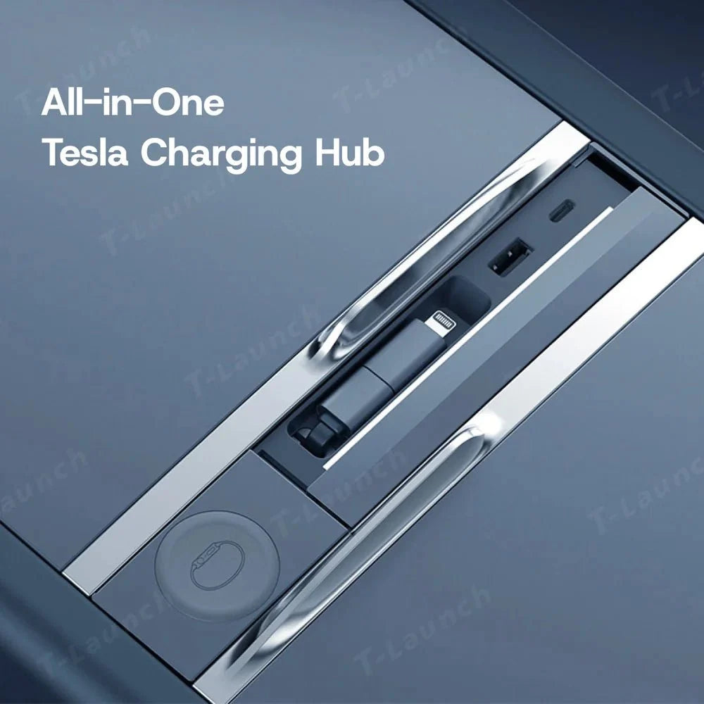Center Console USB Hub Adapter for Tesla Model Y Juniper 2025+/ Model 3 Highland 2024+