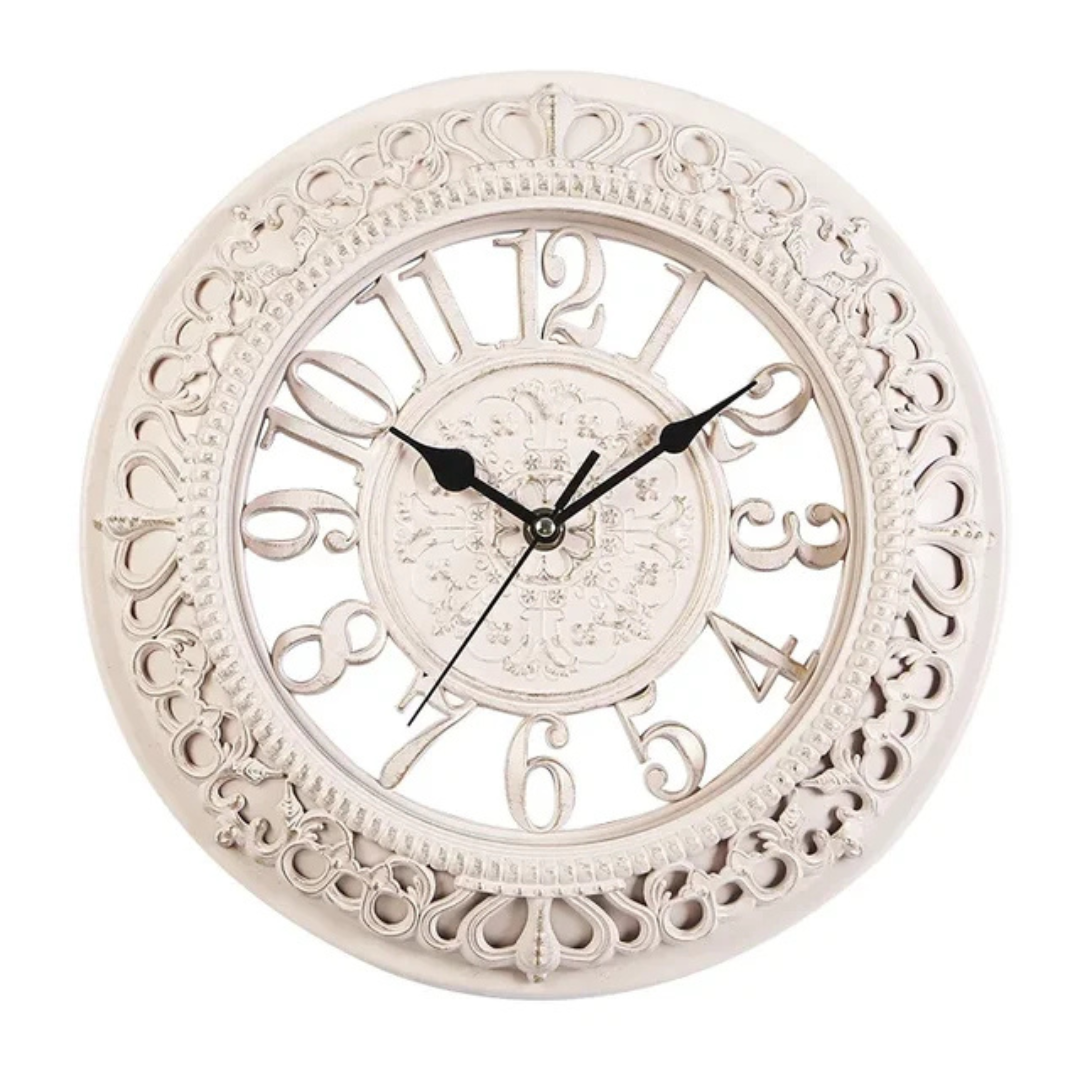 Timeless Vintage Iron Wall Clock with Silent Quartz Movement | Elegant Design for Home Decor