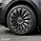Turbine-Style Hubcaps Wheel Covers for 2026 Tesla Model Y Standard 18'' Aperture Wheels (Set of 4)