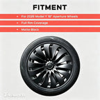 Turbine-Style Hubcaps Wheel Covers for 2026 Tesla Model Y Standard 18'' Aperture Wheels (Set of 4)