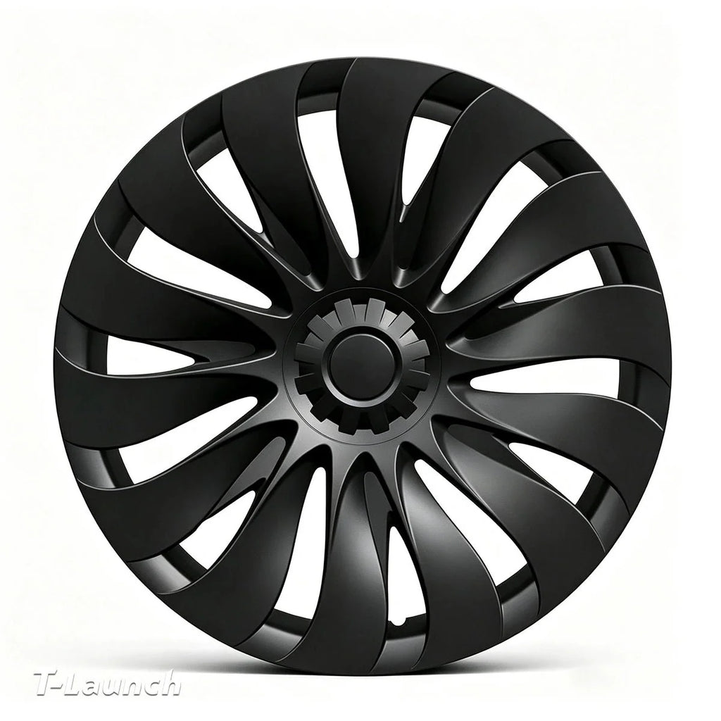 Turbine-Style Hubcaps Wheel Covers for 2026 Tesla Model Y Standard 18'' Aperture Wheels (Set of 4)