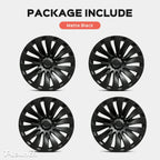 Turbine-Style Hubcaps Wheel Covers for 2026 Tesla Model Y Standard 18'' Aperture Wheels (Set of 4)