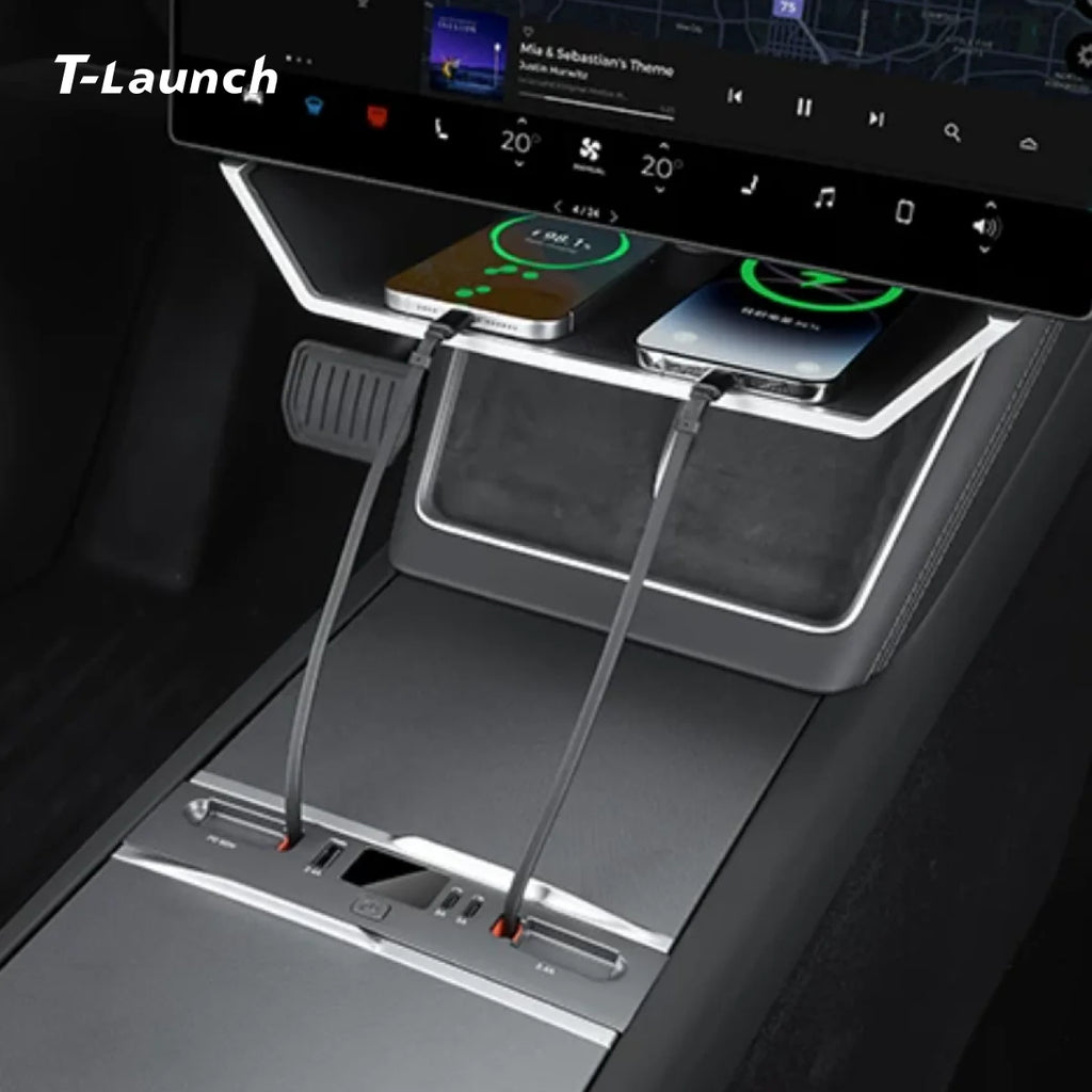 Center Console USB Hub Docking Station for Tesla Model 3/Y/Y L 2021+