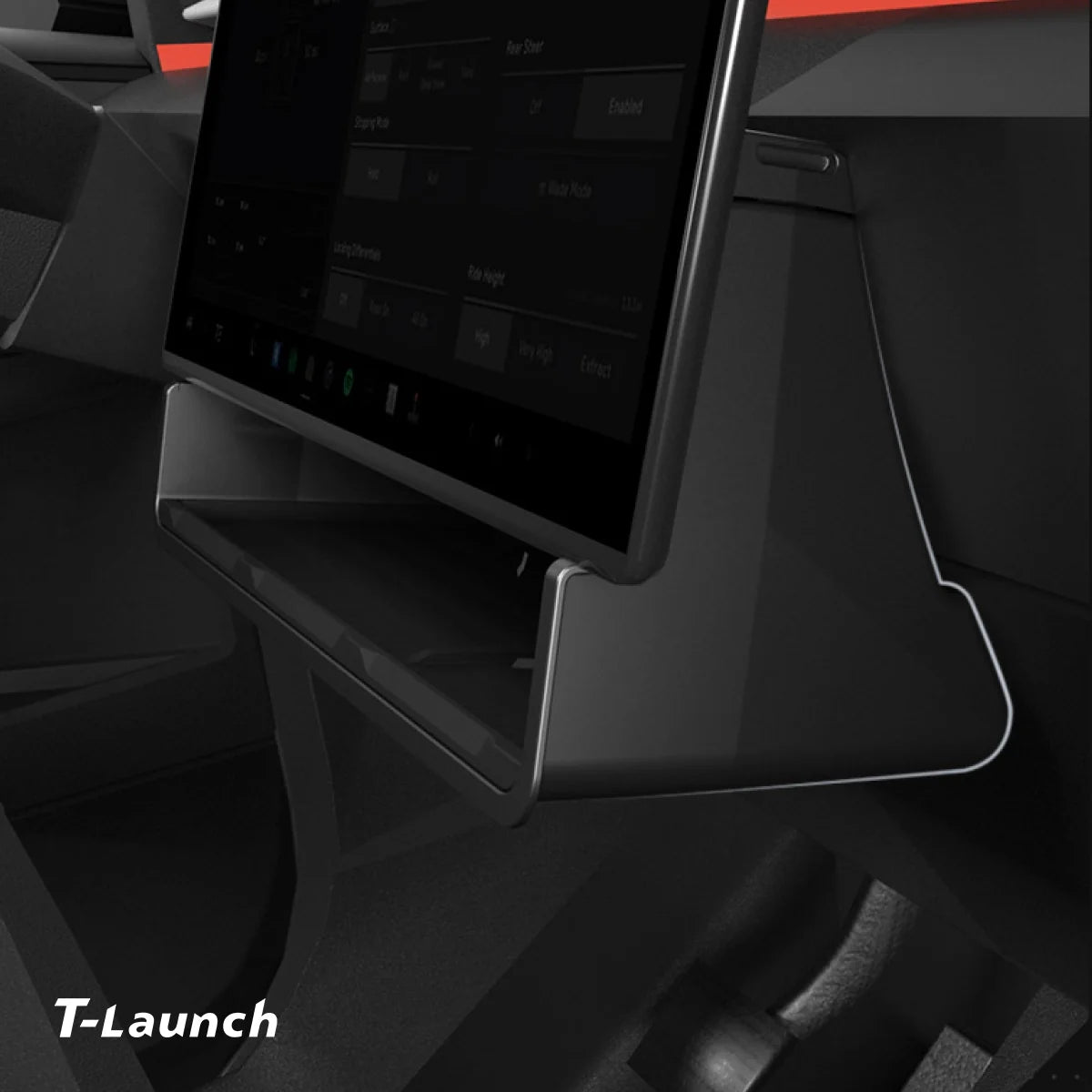 Center Console Under-Screen Storage Box for Tesla Cybertruck 2024+