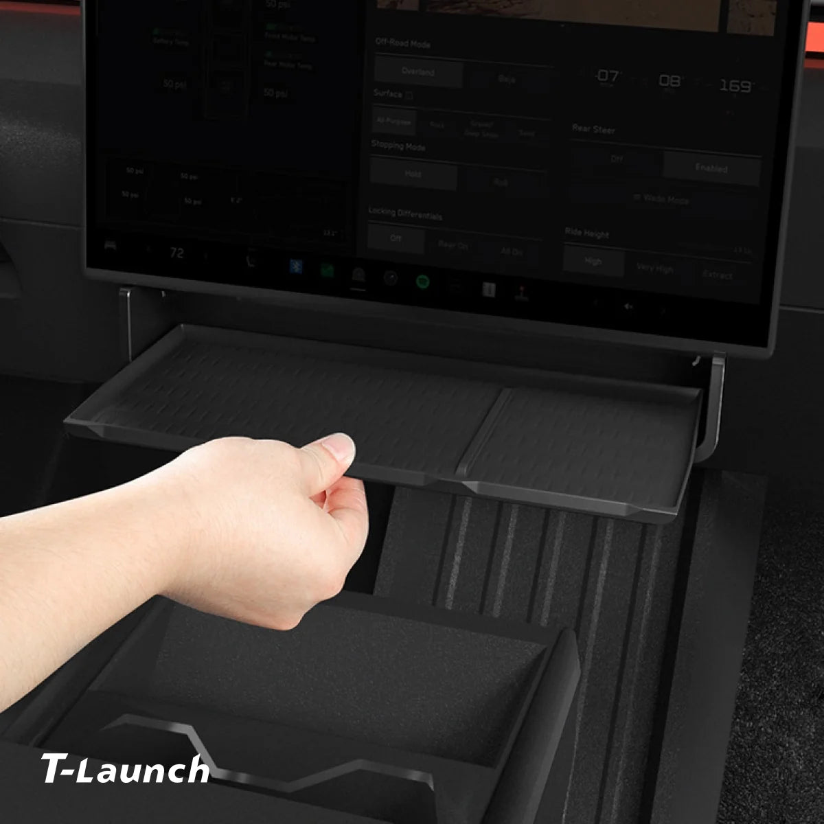 Center Console Under-Screen Storage Box for Tesla Cybertruck 2024+
