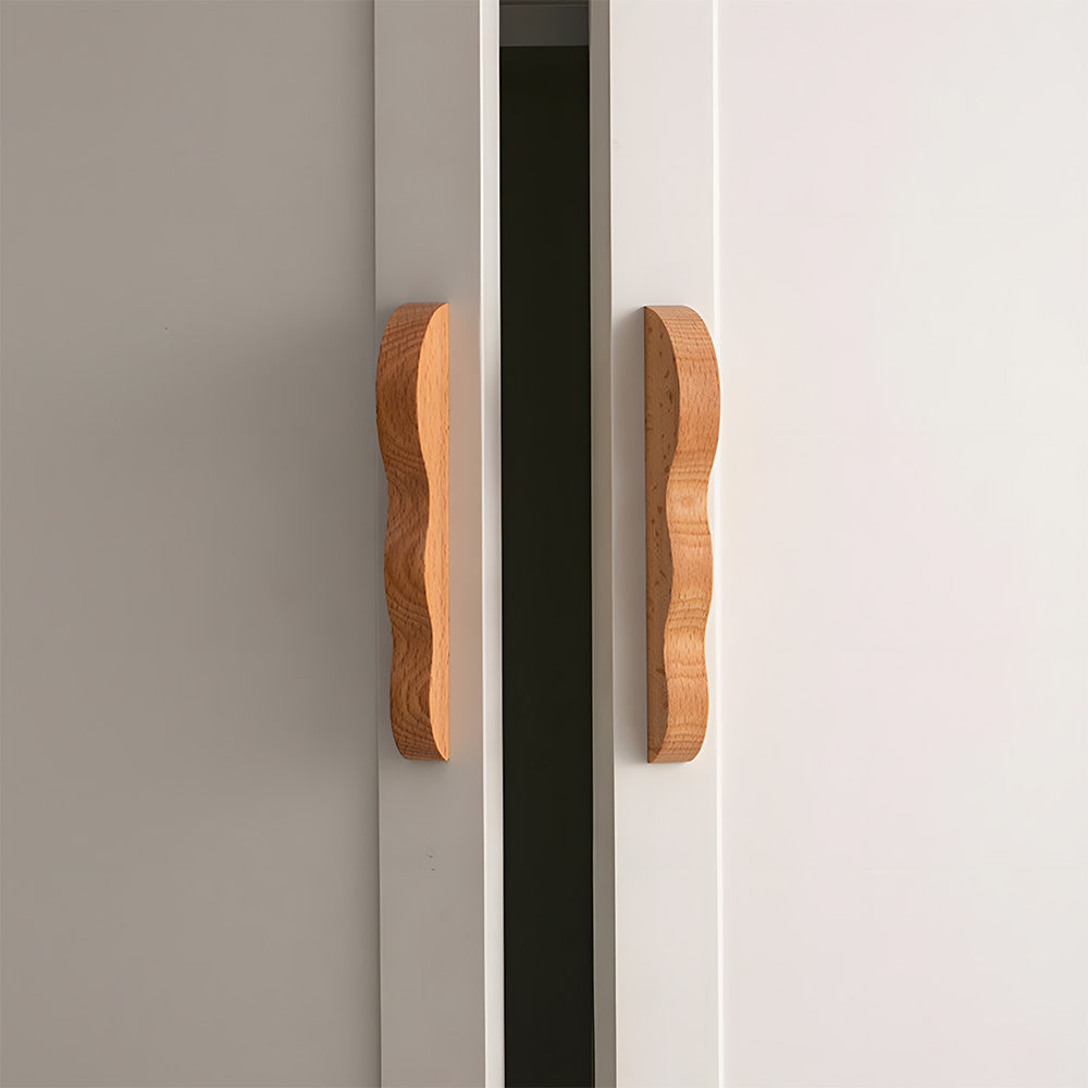 Artisanal Wavy Wood Cabinet Pulls