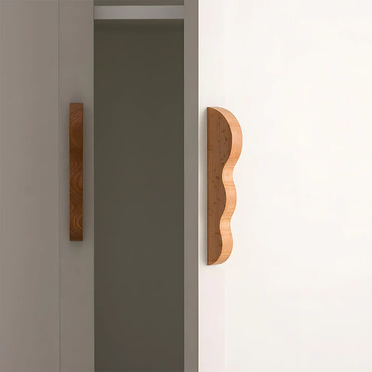 Artisanal Wavy Wood Cabinet Pulls