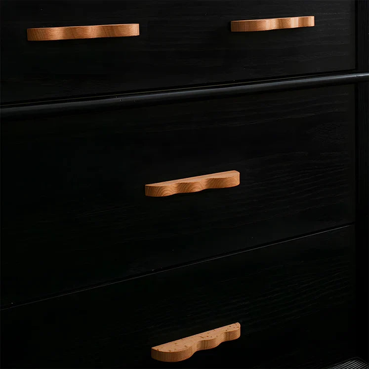 Artisanal Wavy Wood Cabinet Pulls
