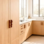 Artisanal Wavy Wood Cabinet Pulls