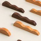 Artisanal Wavy Wood Cabinet Pulls