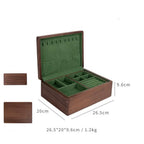 Verdura Solid Walnut Double-Layer Jewelry Box