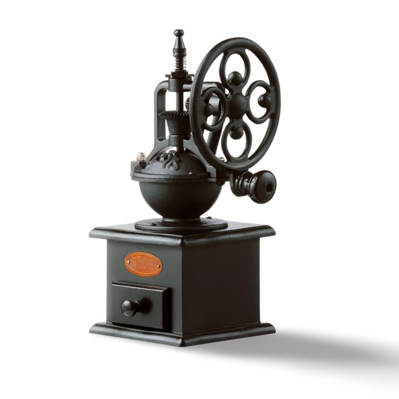 Vintage Metal Coffee Grinder | Hand Crank Burr Grinder with Ceramic Core | Consistent Grinding for Coffee Lovers