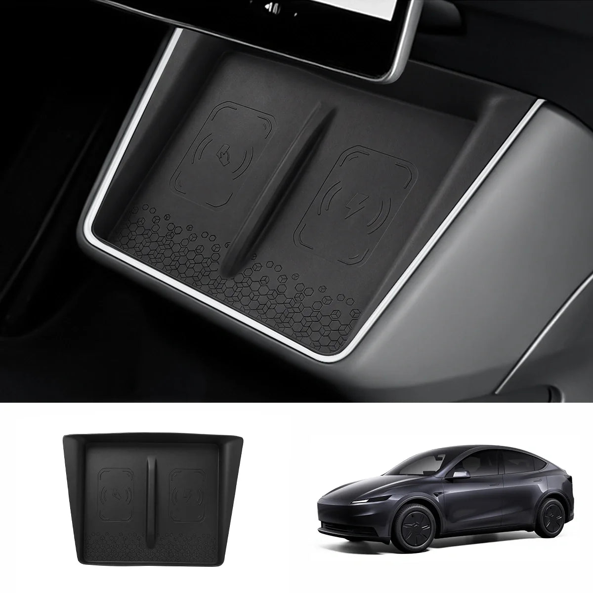 Silicone Wireless Charging Pad Mat Protector for Tesla Model Y Standard 2026+