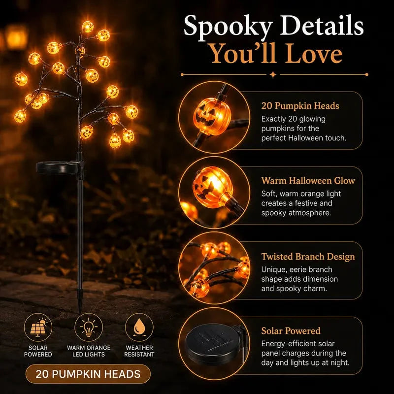 Solar Pumpkin Lights Light Up Your Halloween Yard