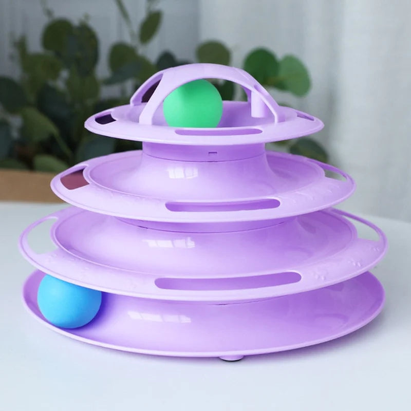 Cat Toy Tower with Tracks
