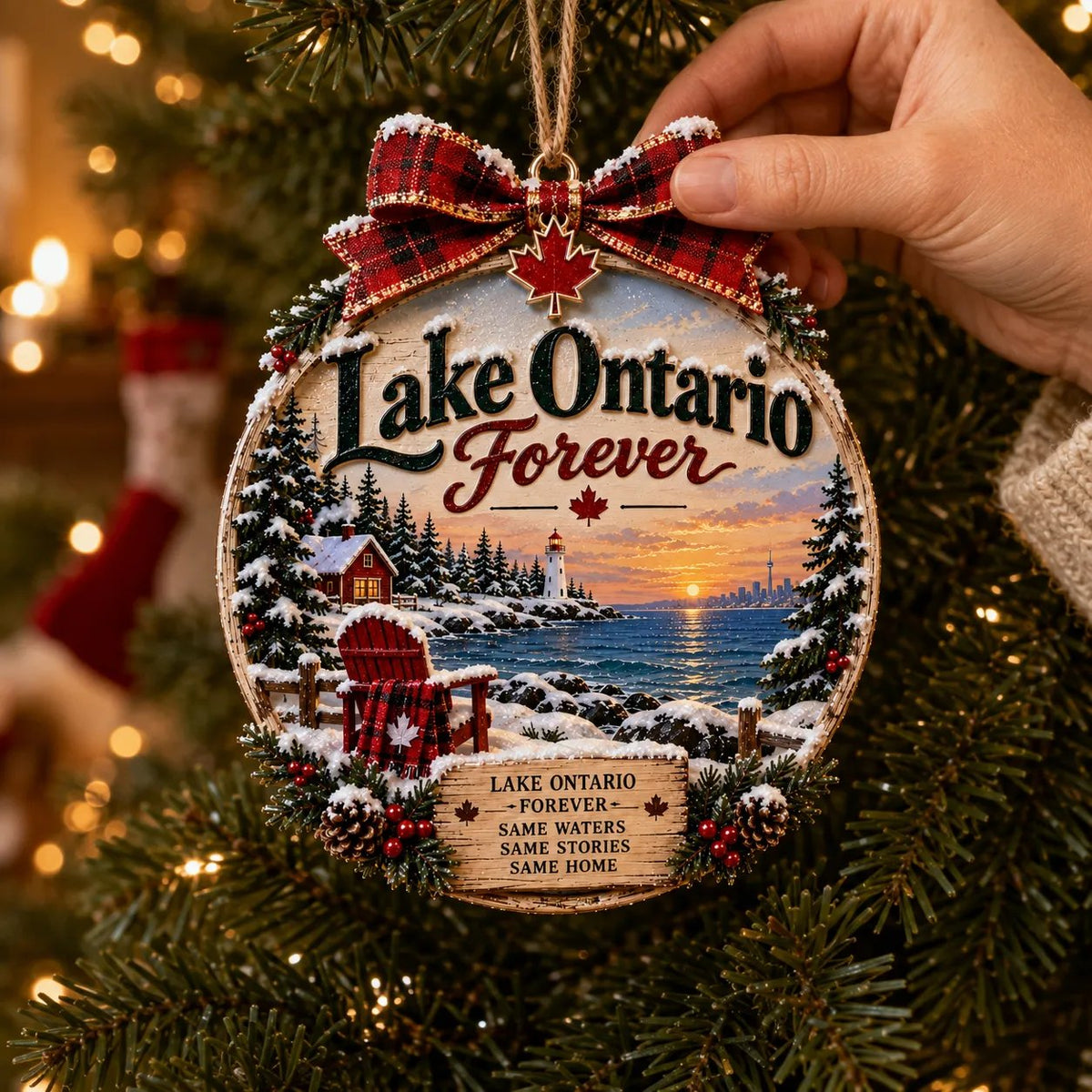 Lake Ontario Forever Christmas Keepsake Ornament