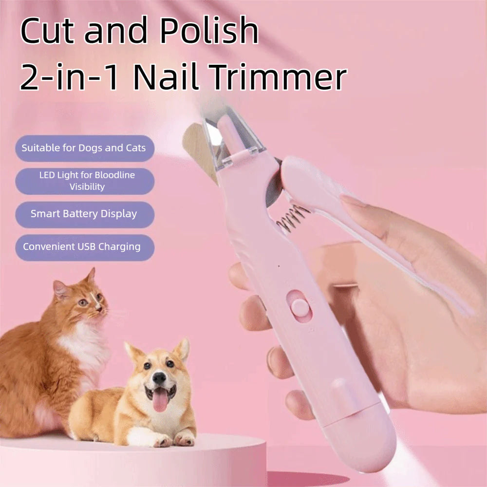 2-in-1 LED Pet Nail Clipper & Grinder
