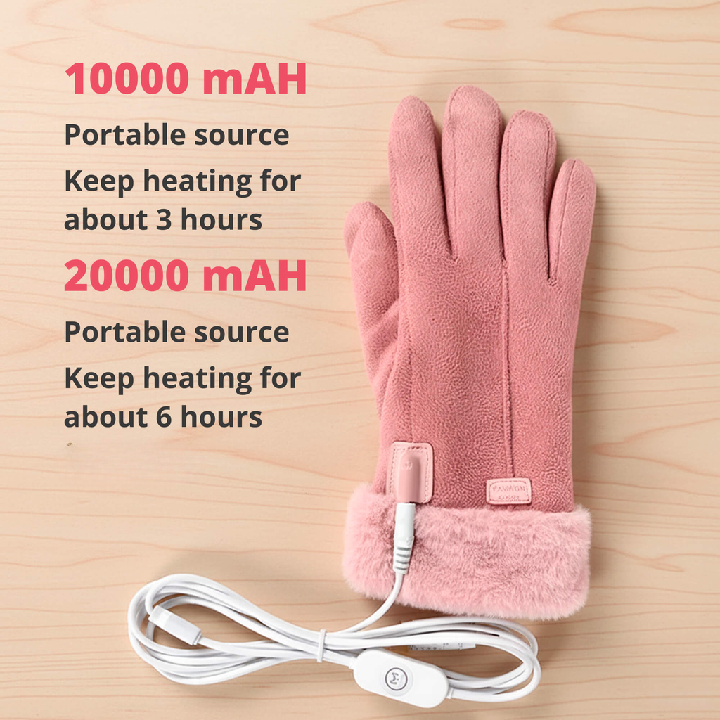 Miroken | Heated Gloves for Women UK – Ladies Thermal Waterproof Winter Gloves with Touch Screen & USB Rechargeable Warm Design