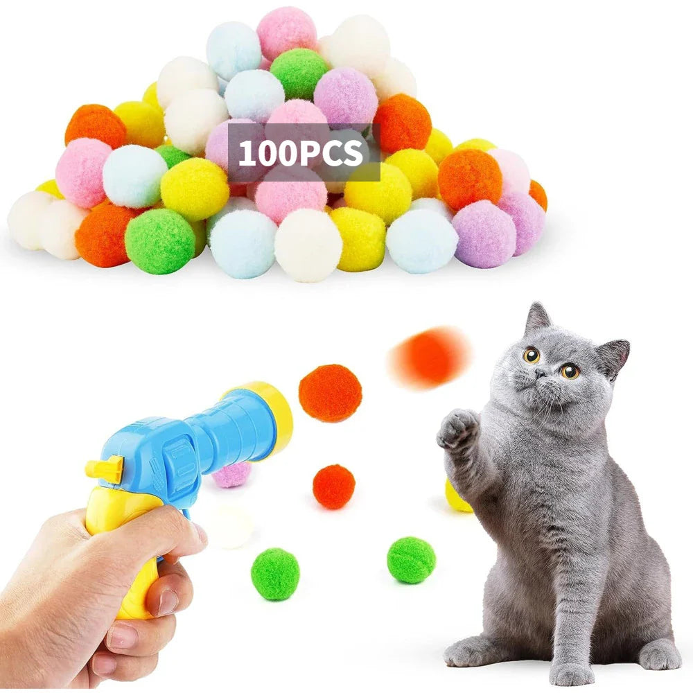 Pompom Launcher Cat Toy