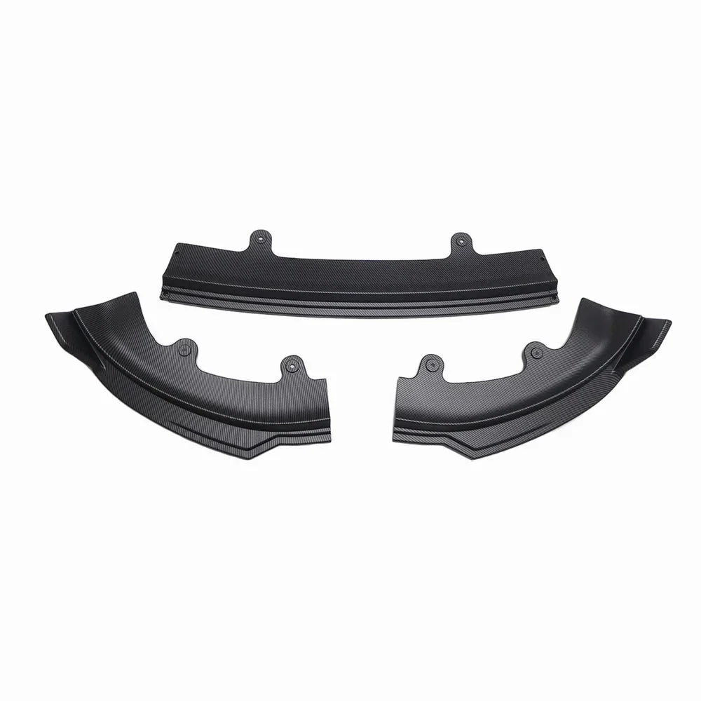 ABS 3-Piece No-Drill front bumper lip spoiler for Tesla Model Y Juniper 2025+