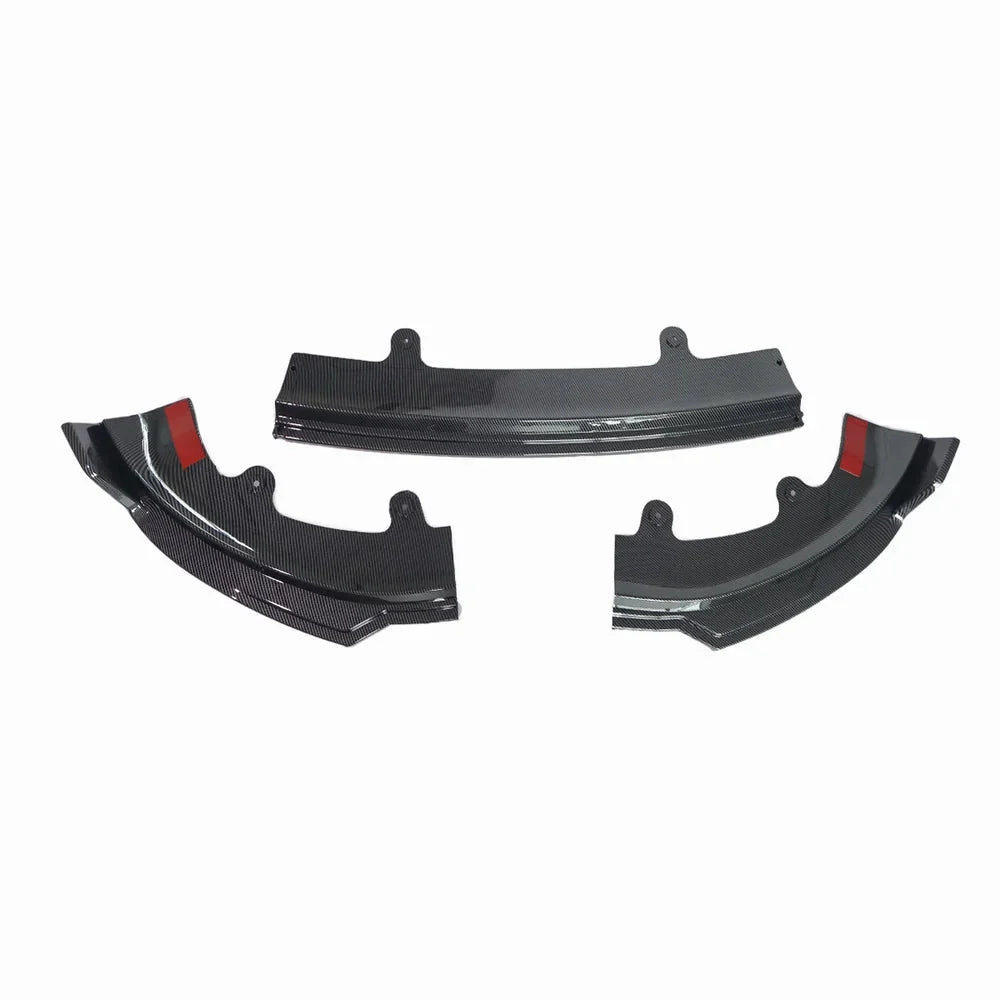 ABS 3-Piece No-Drill front bumper lip spoiler for Tesla Model Y Juniper 2025+