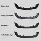 ABS 3-Piece No-Drill front bumper lip spoiler for Tesla Model Y Juniper 2025+