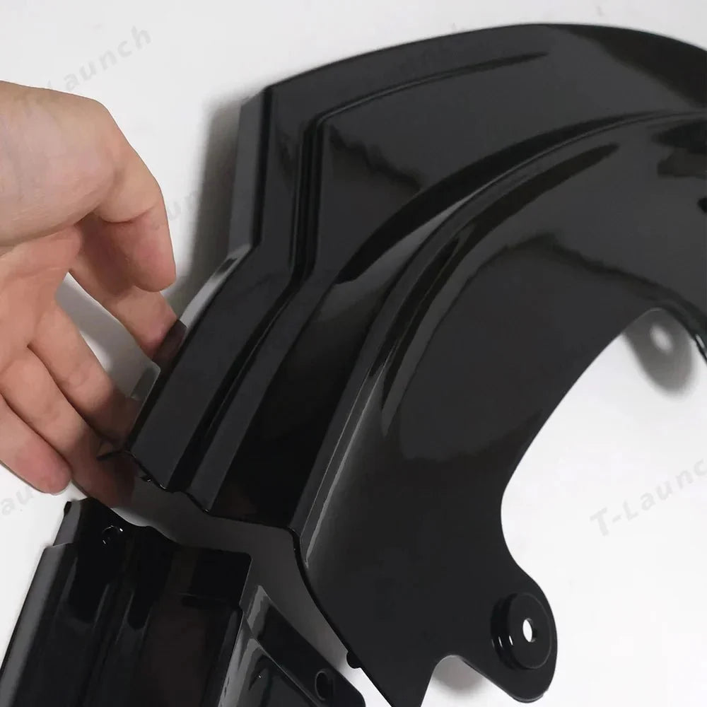 ABS 3-Piece No-Drill front bumper lip spoiler for Tesla Model Y Juniper 2025+