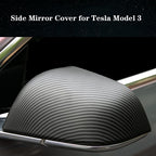 ABS Black Carbon Fiber Mirrors Cap For Model 3 (Carbon Fiber Pattern ABS) (1 pair) (2017+)