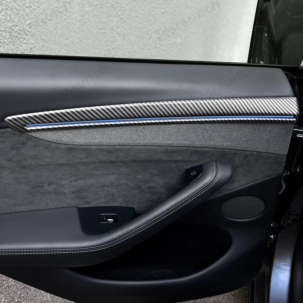 ABS Interior Door Panel Upper Trim Covers (4PCS) for Tesla Model Y Juniper 2025+