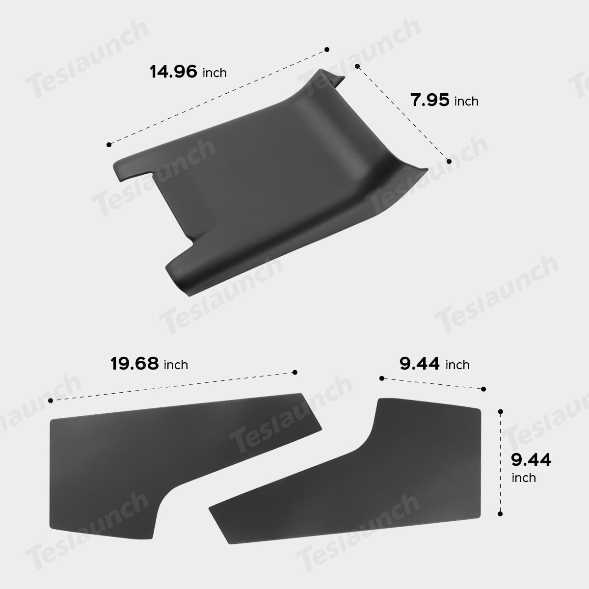 ABS Rear Center Console Protection Cover for Tesla Model Y Juniper 2025+