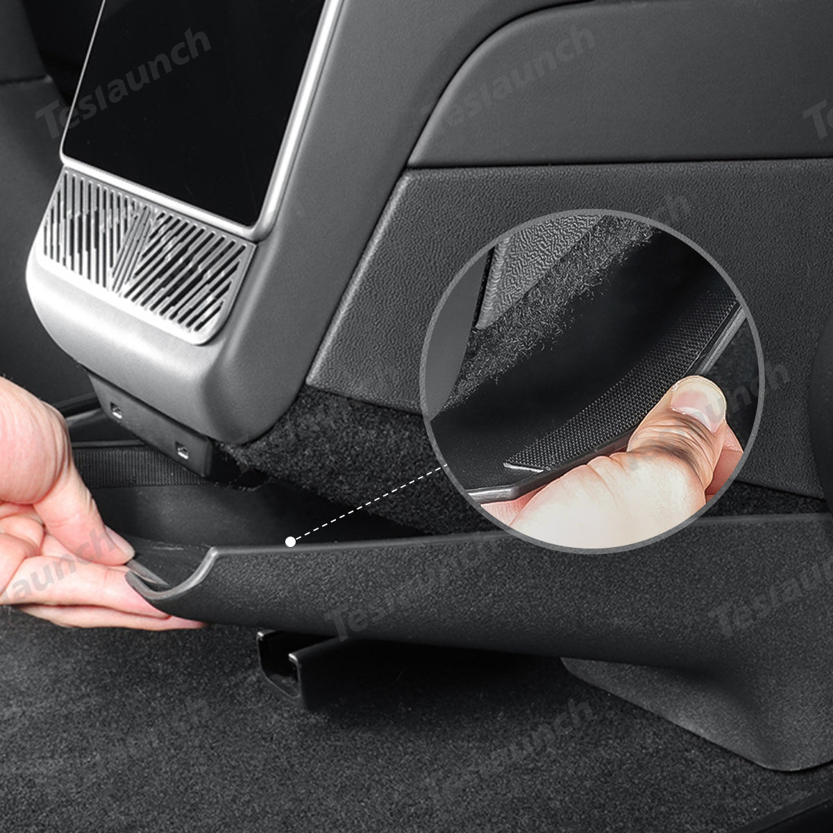 ABS Rear Center Console Protection Cover for Tesla Model Y Juniper 2025+