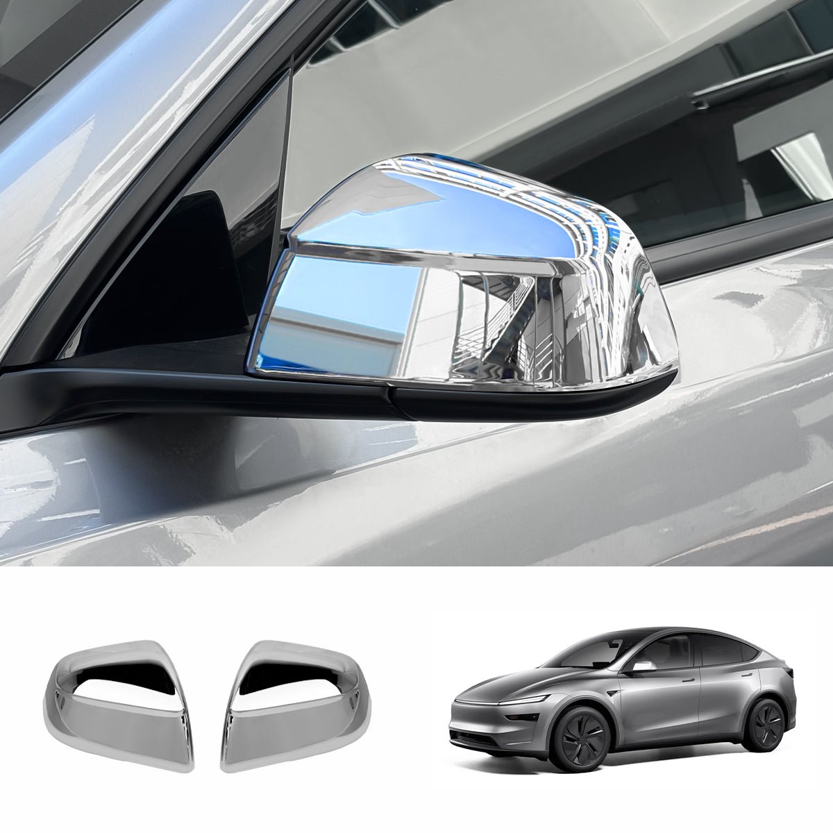 ABS Side Mirror Cover Caps For Tesla Model Y Juniper 2025+