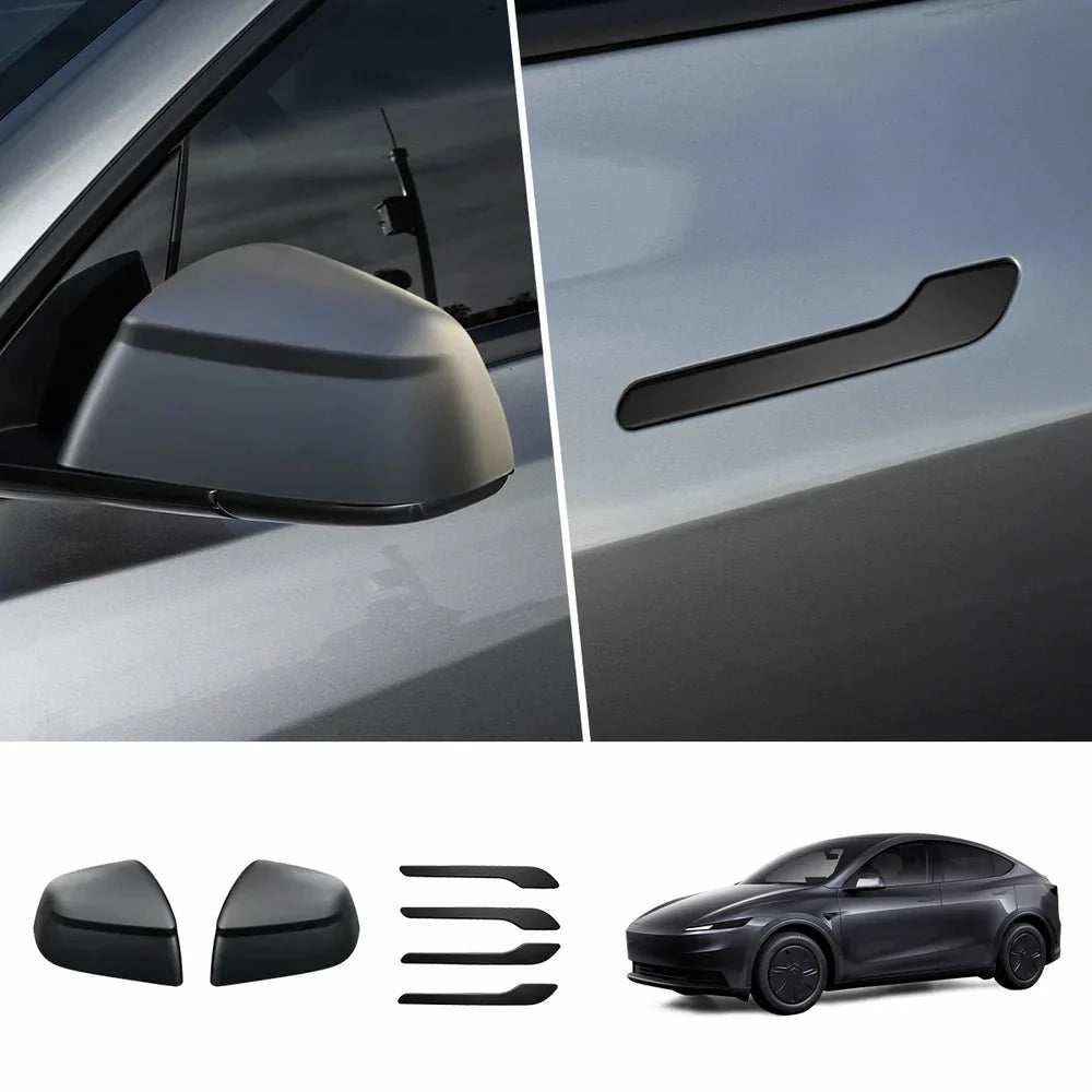 ABS Side Mirror Covers & Door Handle Covers for 2026 New Tesla Model Y Standard