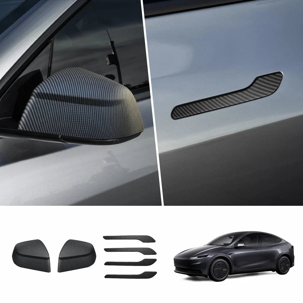 ABS Side Mirror Covers & Door Handle Covers for 2026 New Tesla Model Y Standard