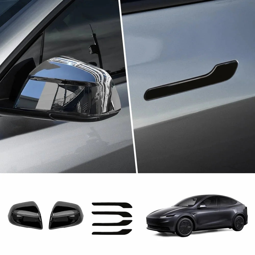 ABS Side Mirror Covers & Door Handle Covers for 2026 New Tesla Model Y Standard