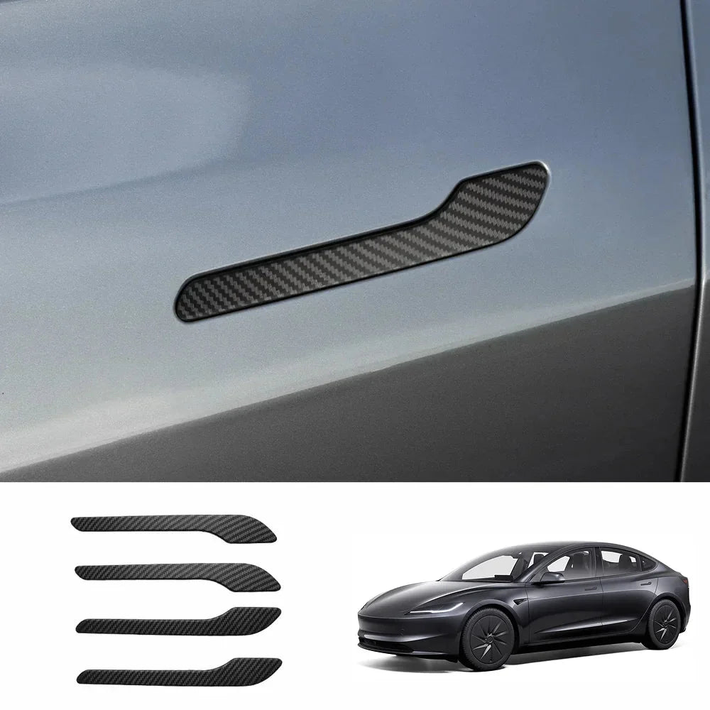 ABS Side Mirror Covers & Door Handle Covers for Tesla Model 3 Highland Standard 2025+