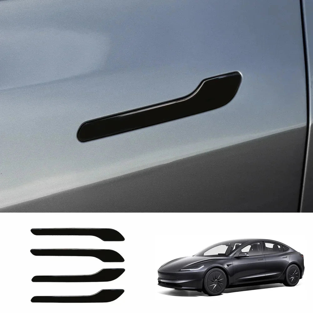 ABS Side Mirror Covers & Door Handle Covers for Tesla Model 3 Highland Standard 2025+