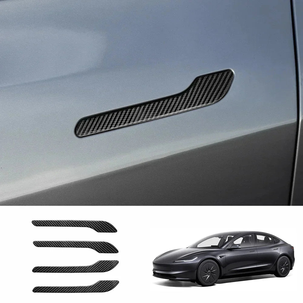 ABS Side Mirror Covers & Door Handle Covers for Tesla Model 3 Highland Standard 2025+