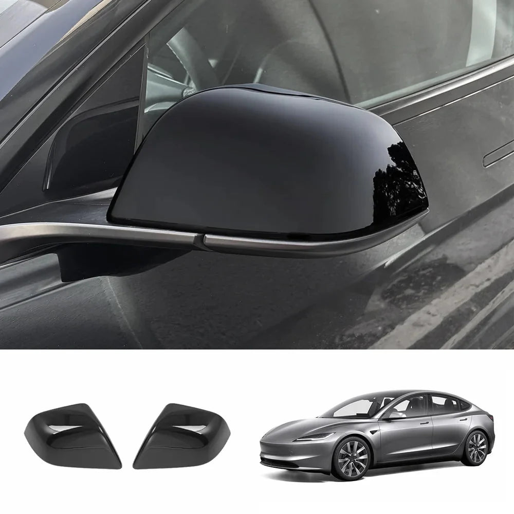ABS Side Mirror Covers & Door Handle Covers for Tesla Model Y Juniper 2025+ / Model 3 Highland 2024+
