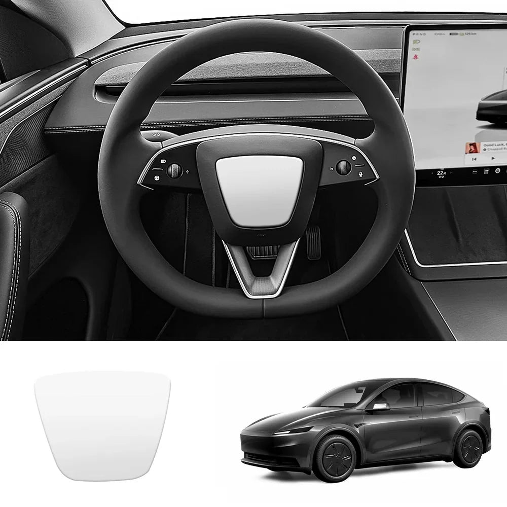 ABS Steering Wheel Center & V-Shape Trim for 2026 New Tesla Model Y Standard