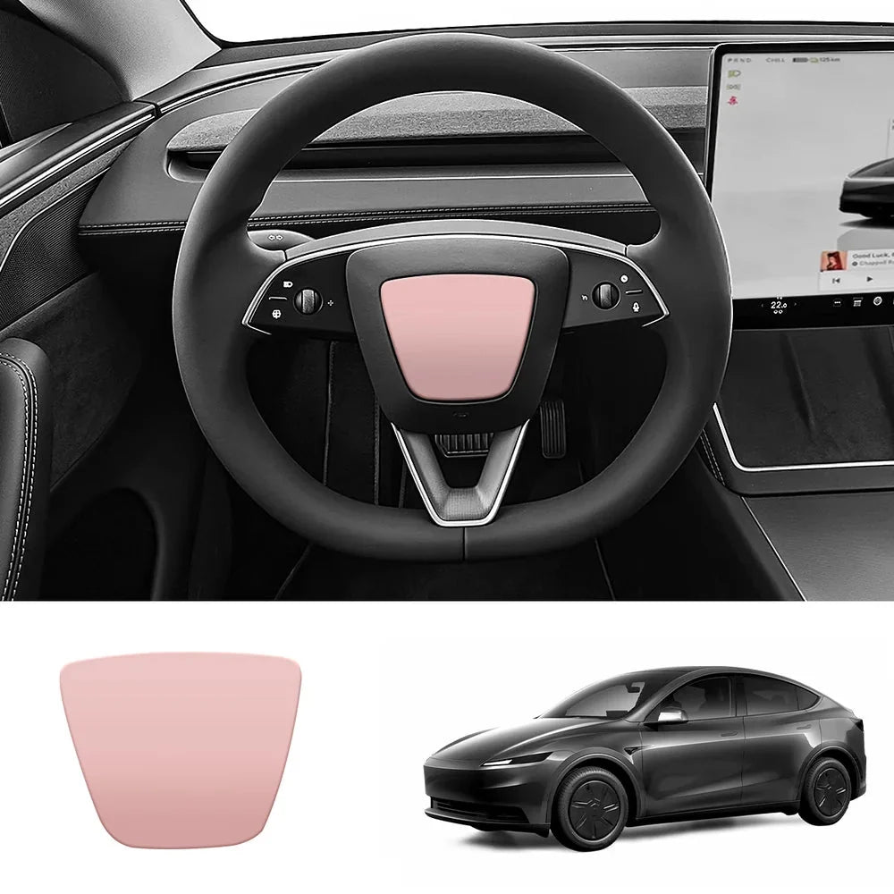 ABS Steering Wheel Center & V-Shape Trim for 2026 New Tesla Model Y Standard