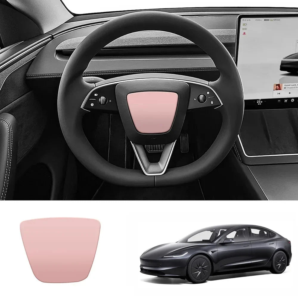 ABS Steering Wheel Center & V-Shape Trim for Tesla Model 3 Highland Standard 2025+
