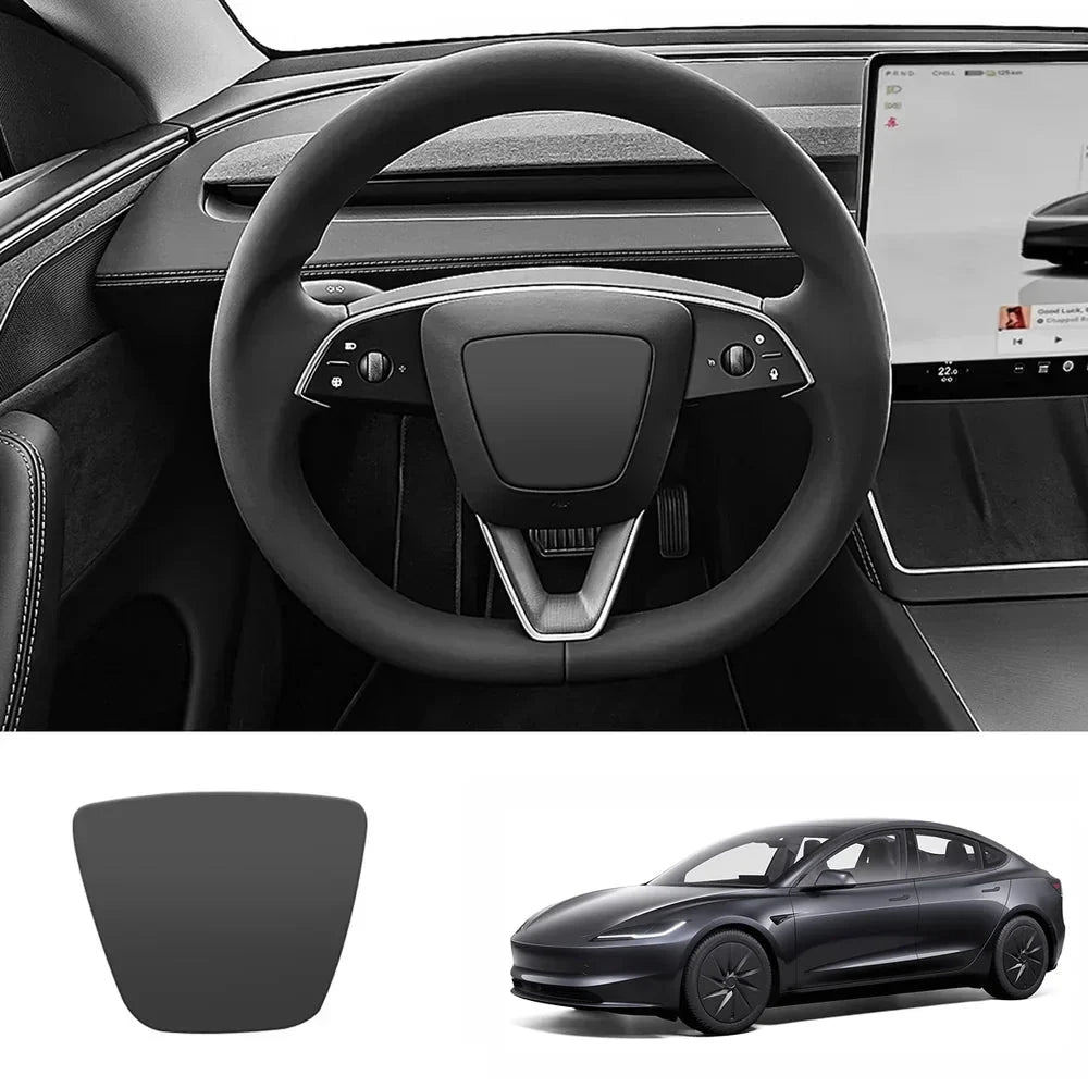 ABS Steering Wheel Center & V-Shape Trim for Tesla Model 3 Highland Standard 2025+