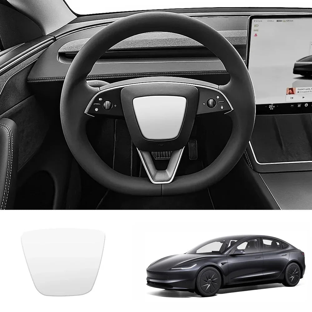 ABS Steering Wheel Center & V-Shape Trim for Tesla Model 3 Highland Standard 2025+