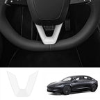 ABS Steering Wheel Center & V-Shape Trim for Tesla Model 3 Highland Standard 2025+